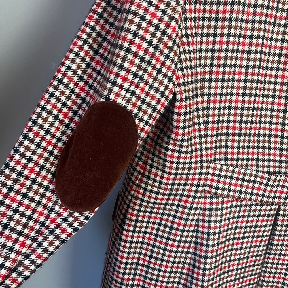 Escada Red and Black Checkered Blazer - Picture 6 of 6